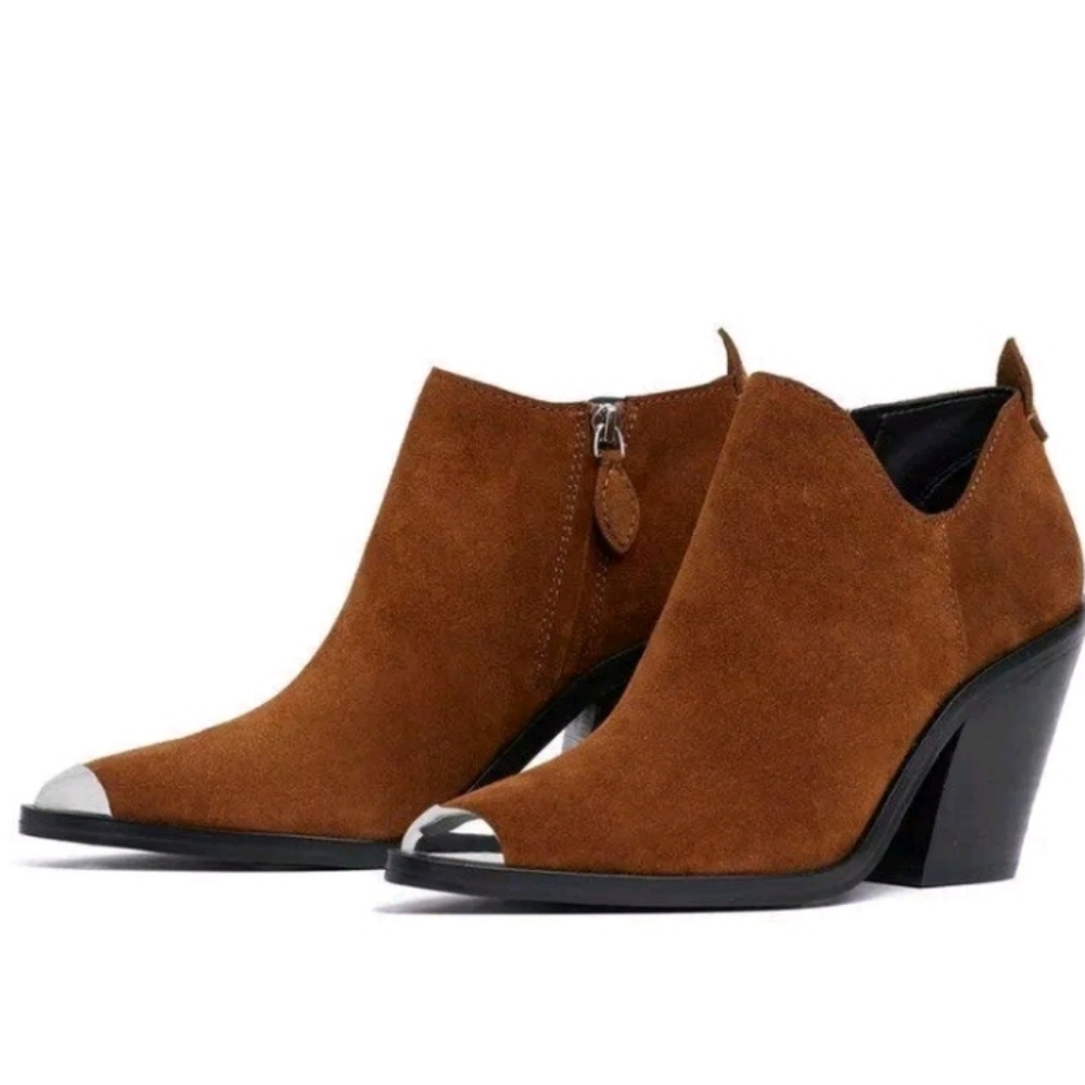  Women’s Rebecca Minkoff Seiji Notched Suede Bootie Size 10